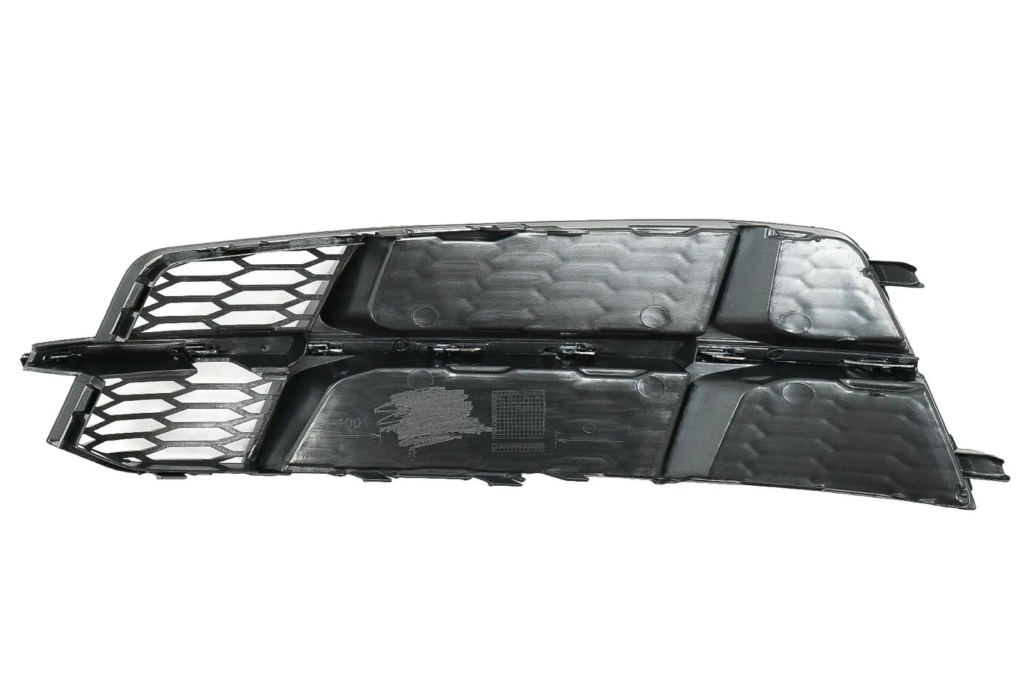 Stoßstange Untere Gitterabdeckungen Seitengitter Passend Für Audi A6 C7 4G S-Line Facelift (2015-2018) Schwarz Chrom KITT