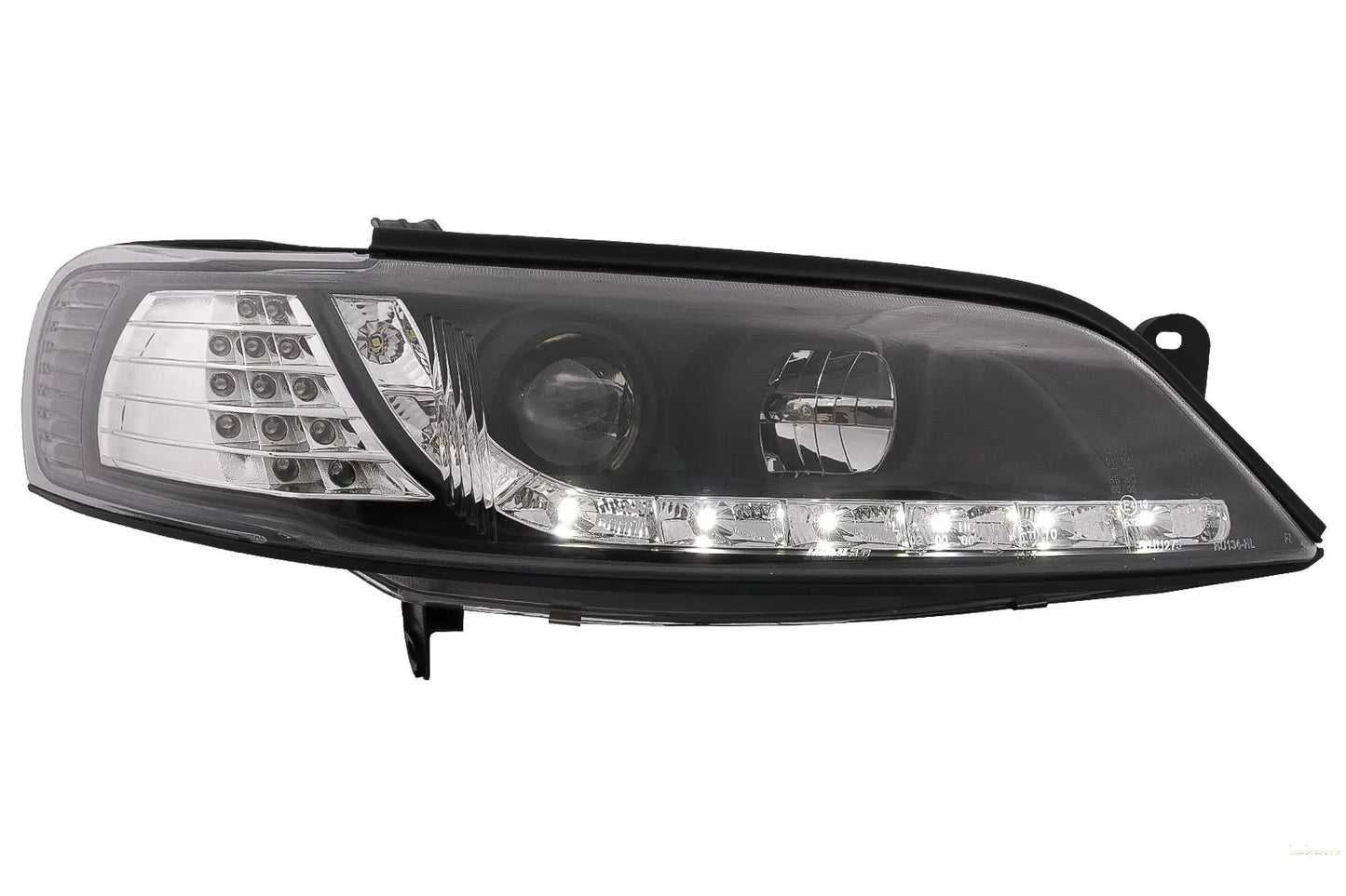 Tageslicht-LED-Scheinwerfer Passend Für Opel Vectra B (11.1996-12.1998) LHD Schwarz KITT Lightning