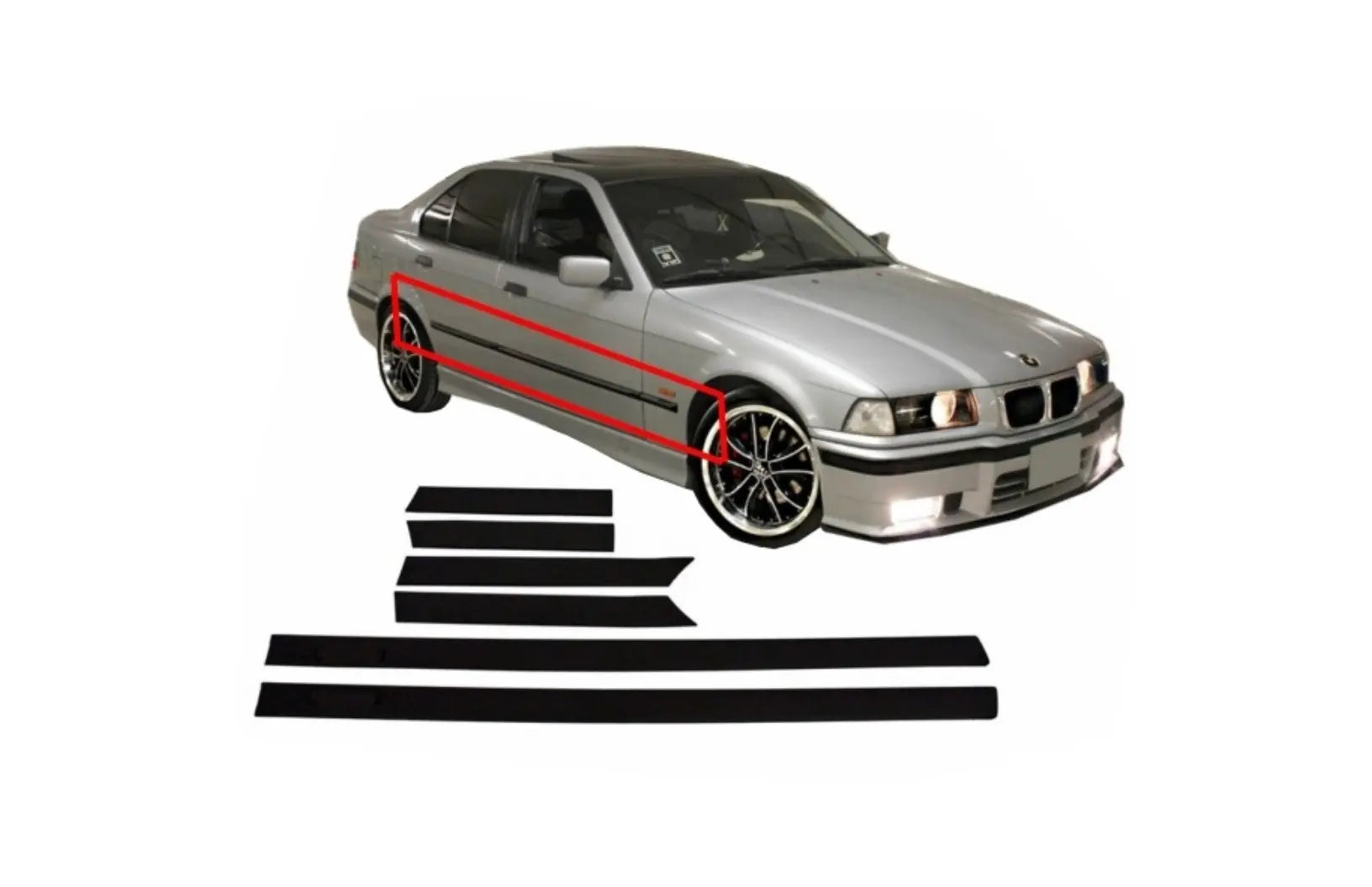Türleisten Passend Für BMW E36 3er Limousine Touring (1991-1998) Sport M3 Design KITT