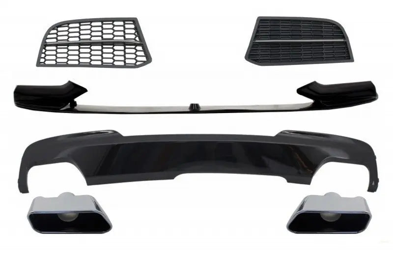 Umbausatz Spoiler Und Luftdiffusor Passend Für BMW 5er F10 F11 Limousine Touring (2010-2017) M-Technik Auf M-Performance Sport M550 Design KITT
