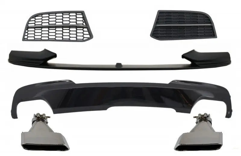 Umbausatz Spoiler Und Luftdiffusor Passend Für BMW 5er F10 F11 Limousine Touring (2010-2017) M-Technik Auf M-Performance Sport M550 Design KITT