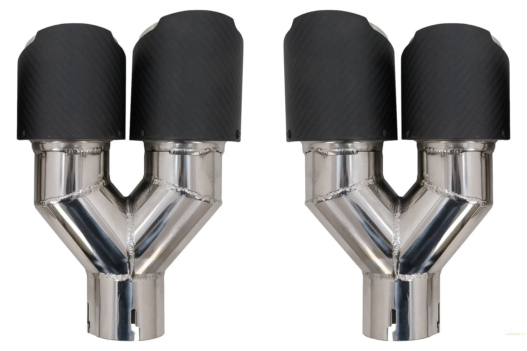 Universelle Kohlefaser-Auspuffendstücke, Polierter Look, Einlass 6,1 Cm KITT