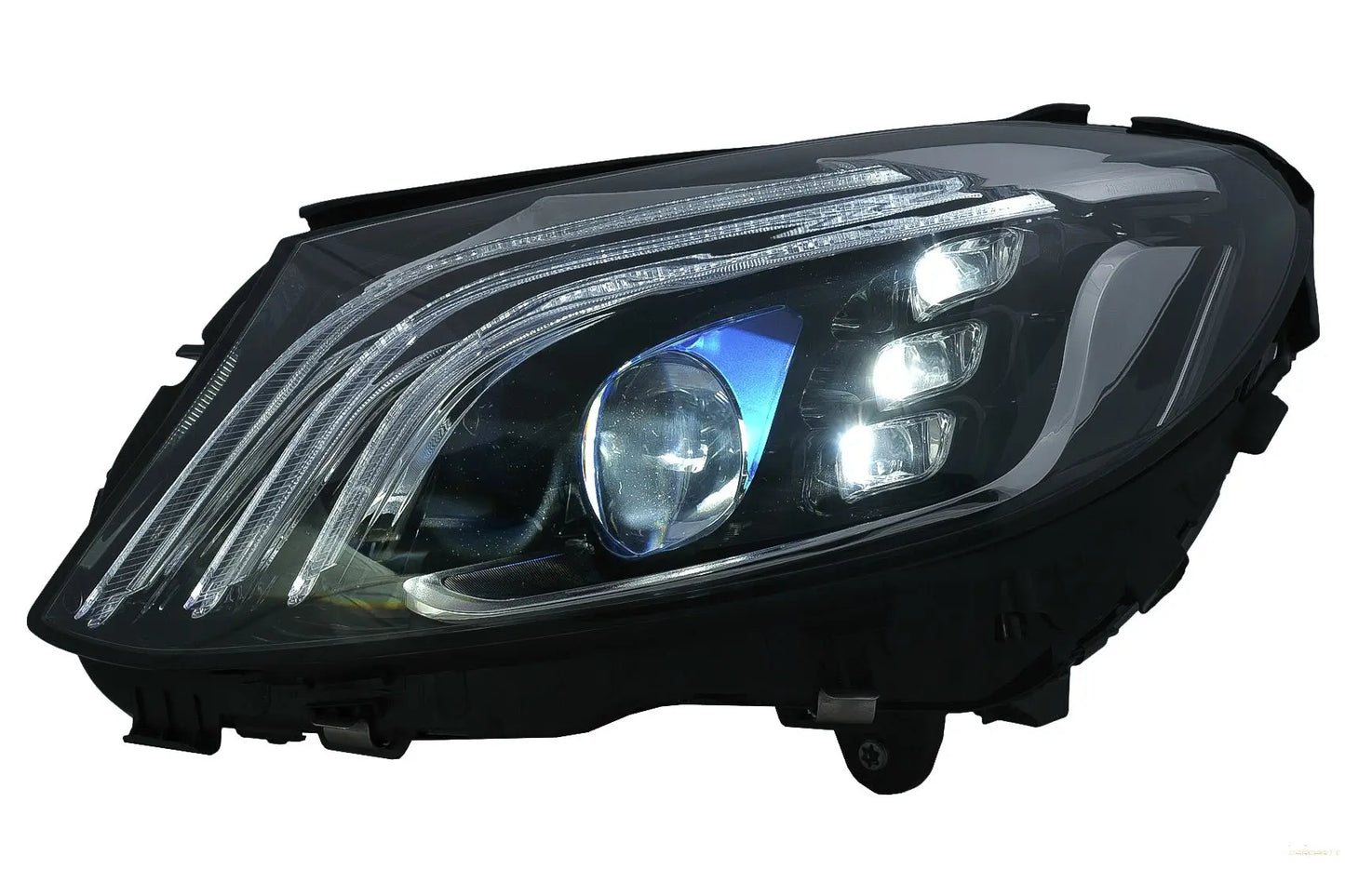 Voll-LED-Scheinwerfer Passend Für Mercedes C-Klasse W205 S205 (2014-2020) LHD W222 Design KITT Specials