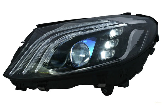 Voll-LED-Scheinwerfer Passend Für Mercedes C-Klasse W205 S205 (2014-2020) LHD W222 Design KITT Specials
