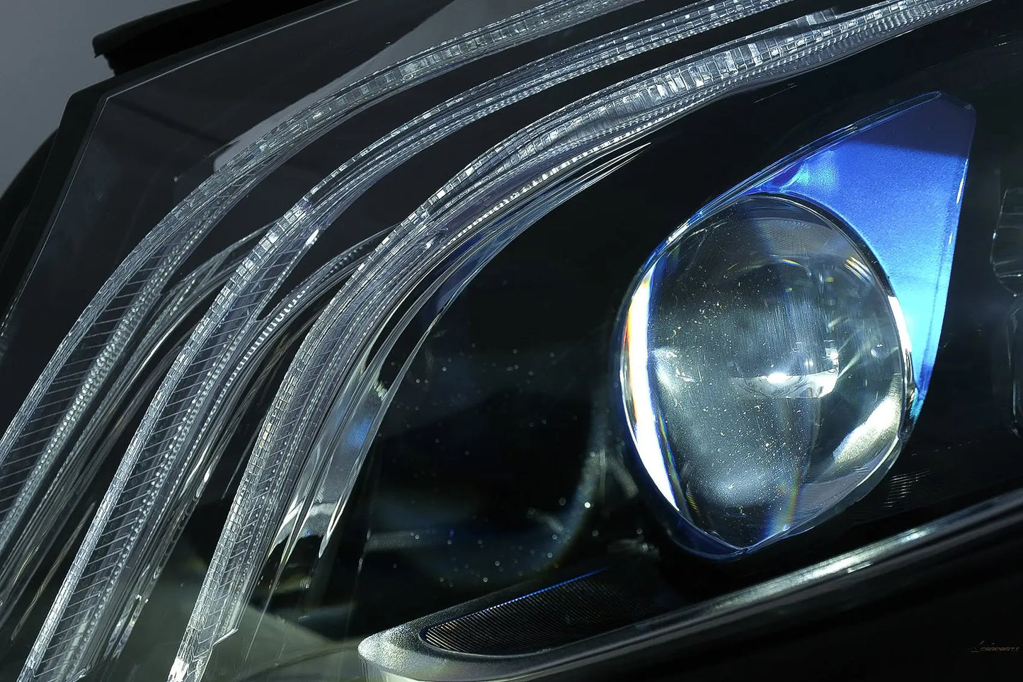 Voll-LED-Scheinwerfer Passend Für Mercedes C-Klasse W205 S205 (2014-2020) LHD W222 Design KITT Specials