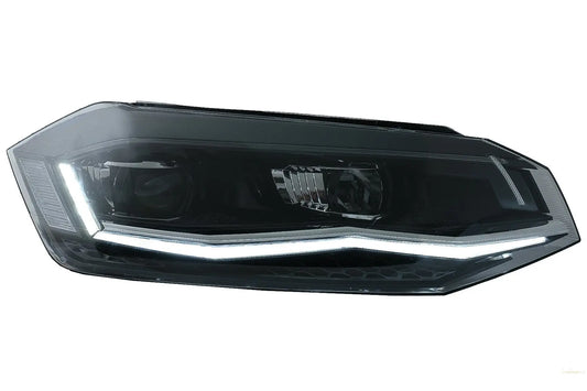 Voll-LED-Scheinwerfer Passend Für VW Polo Aw Mk6 (2018-2020) Mit Dynamischem Start Und Sequentiellen Blinkern KITT