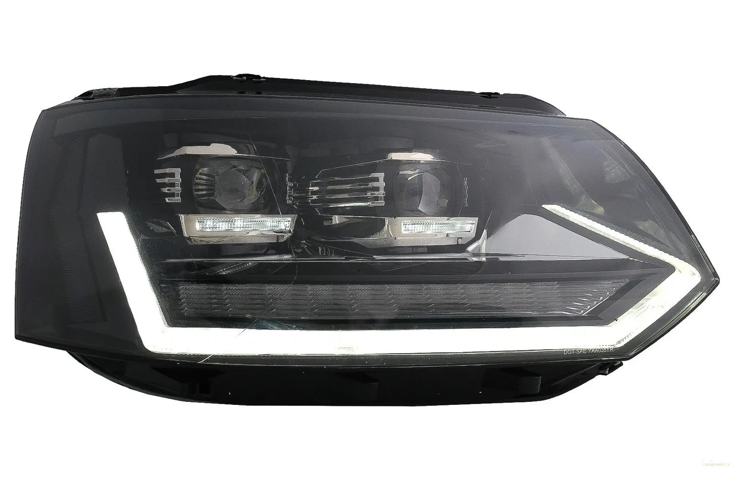 Voll-LED-TFL-Scheinwerfer Passend Für VW Transporter Caravelle Multivan T5 Facelift (2010-2015) Mit Dynamischem Sequentiellen Blinklicht KITT