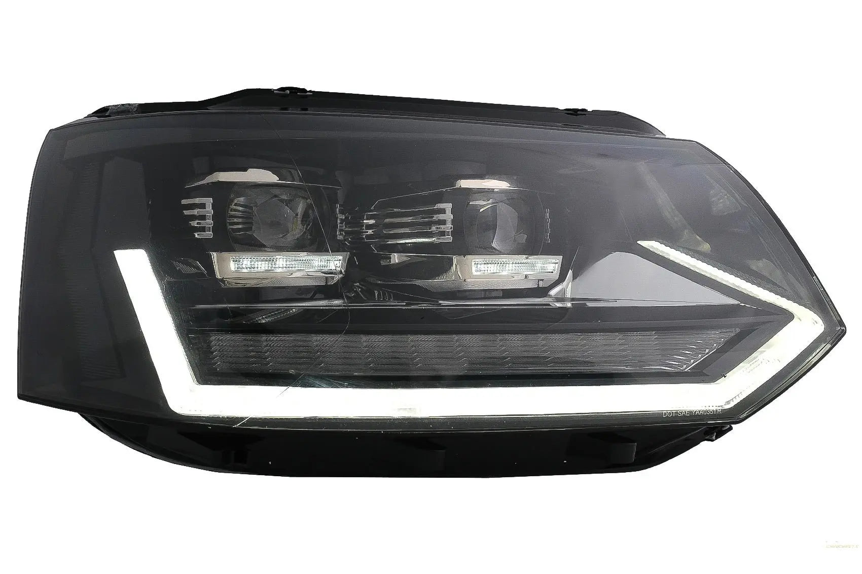 Voll-LED-TFL-Scheinwerfer Passend Für VW Transporter Caravelle Multivan T5 Facelift (2010-2015) Mit Dynamischem Sequentiellen Blinklicht KITT