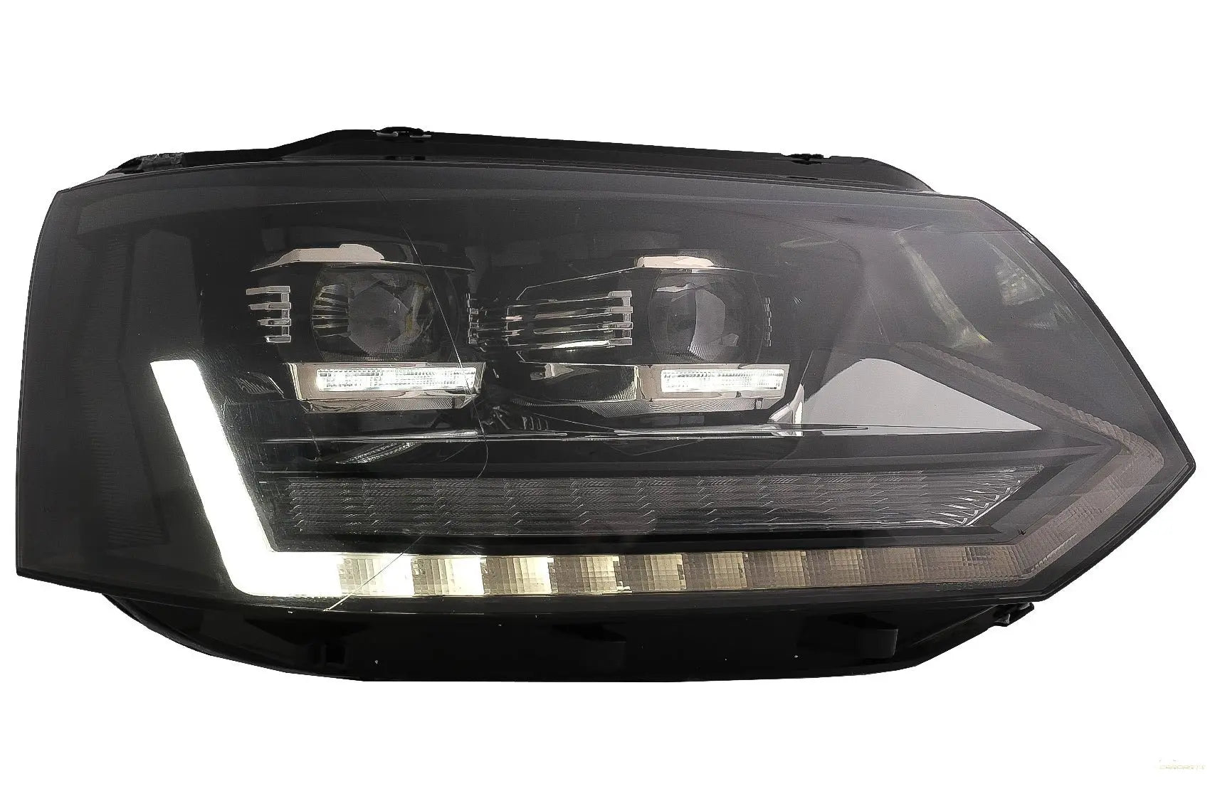Voll-LED-TFL-Scheinwerfer Passend Für VW Transporter Caravelle Multivan T5 Facelift (2010-2015) Mit Dynamischem Sequentiellen Blinklicht KITT