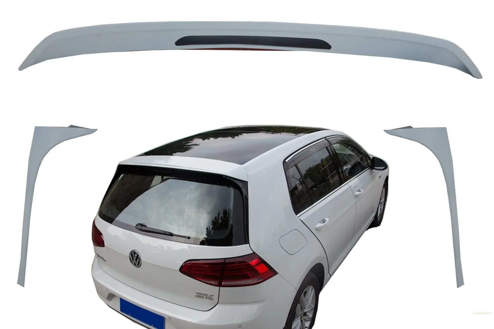 Windschutzscheibe Dachflügel Finnen Spoiler Passend Für VW Golf 7 VII (2012-2017) Facelift GTI Design KITT