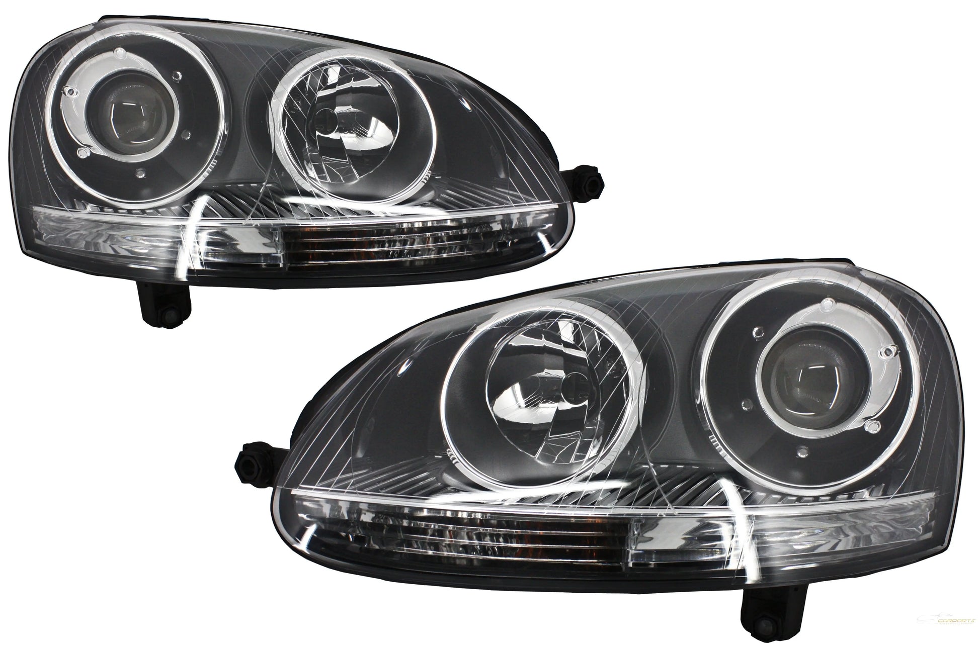 Xenon-Look Scheinwerfer Passend Für VW Golf 5 V Mk5 (2003-2007) Jetta (2005-2010) GTI R32 Chrome Edition KITT