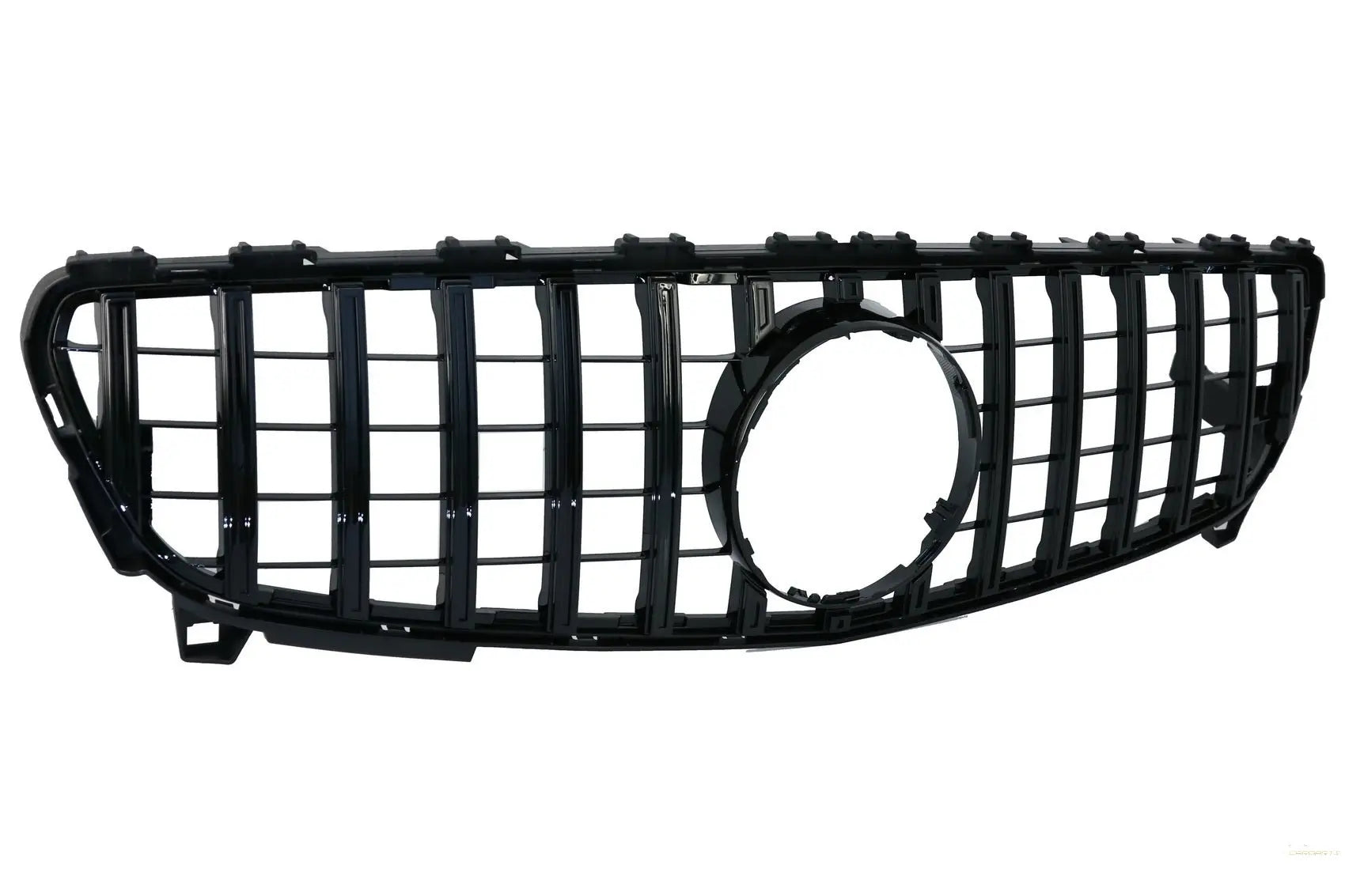 Zentralgitter Passend Für Mercedes A-Klasse W176 Facelift (09.2015-2018) A45 GT-R Panamericana Design Ganz In Schwarz KITT Specials