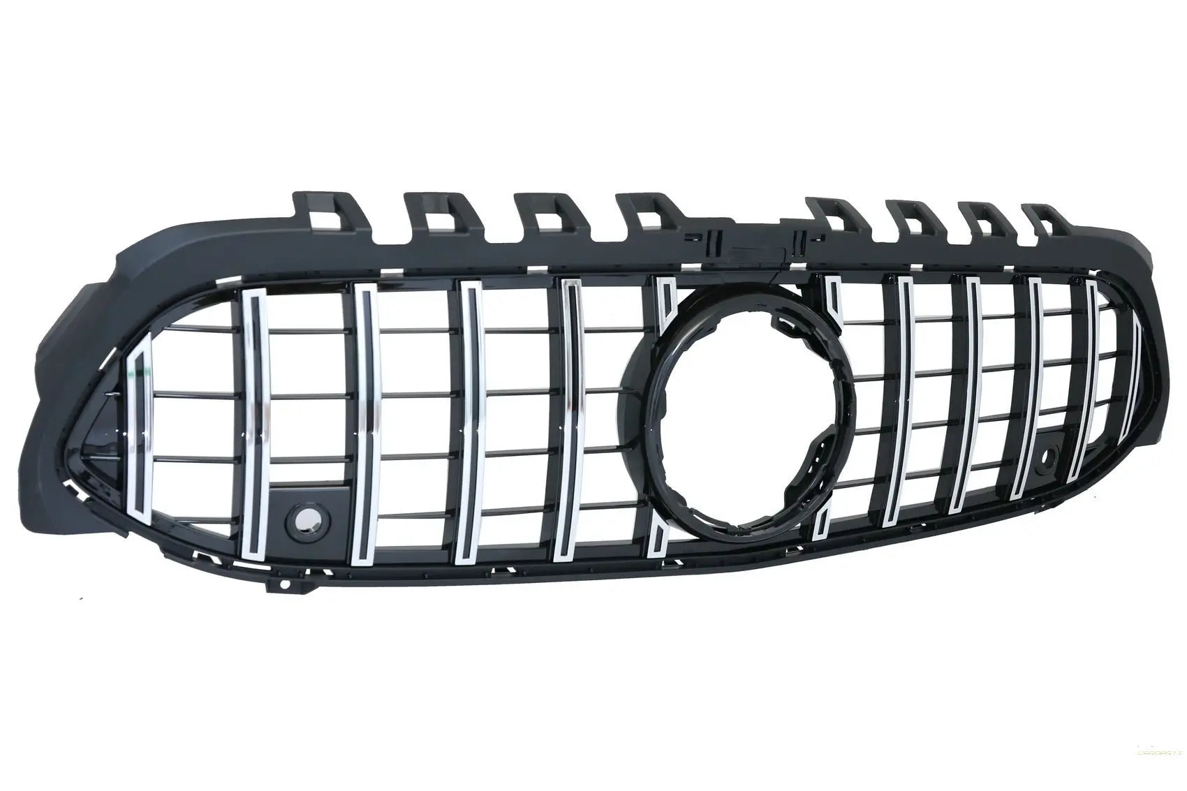 Zentralgitter Passend Für Mercedes A-Klasse W177 Fließheck V177 Limousine (04.2018) GT-R Panamericana Design Schwarz Chrom KITT Specials