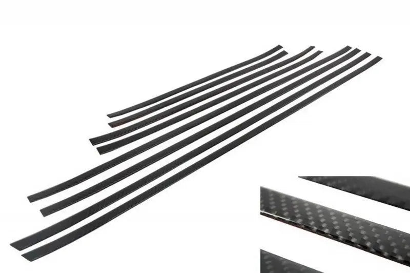 Zusatzleisten Türleisten Carbon Mit Seitendekor Aufkleber Vinyl Matt Schwarz Und Trittstufen Passend Für Mercedes G-Klasse W463 (1989-2018) KITT