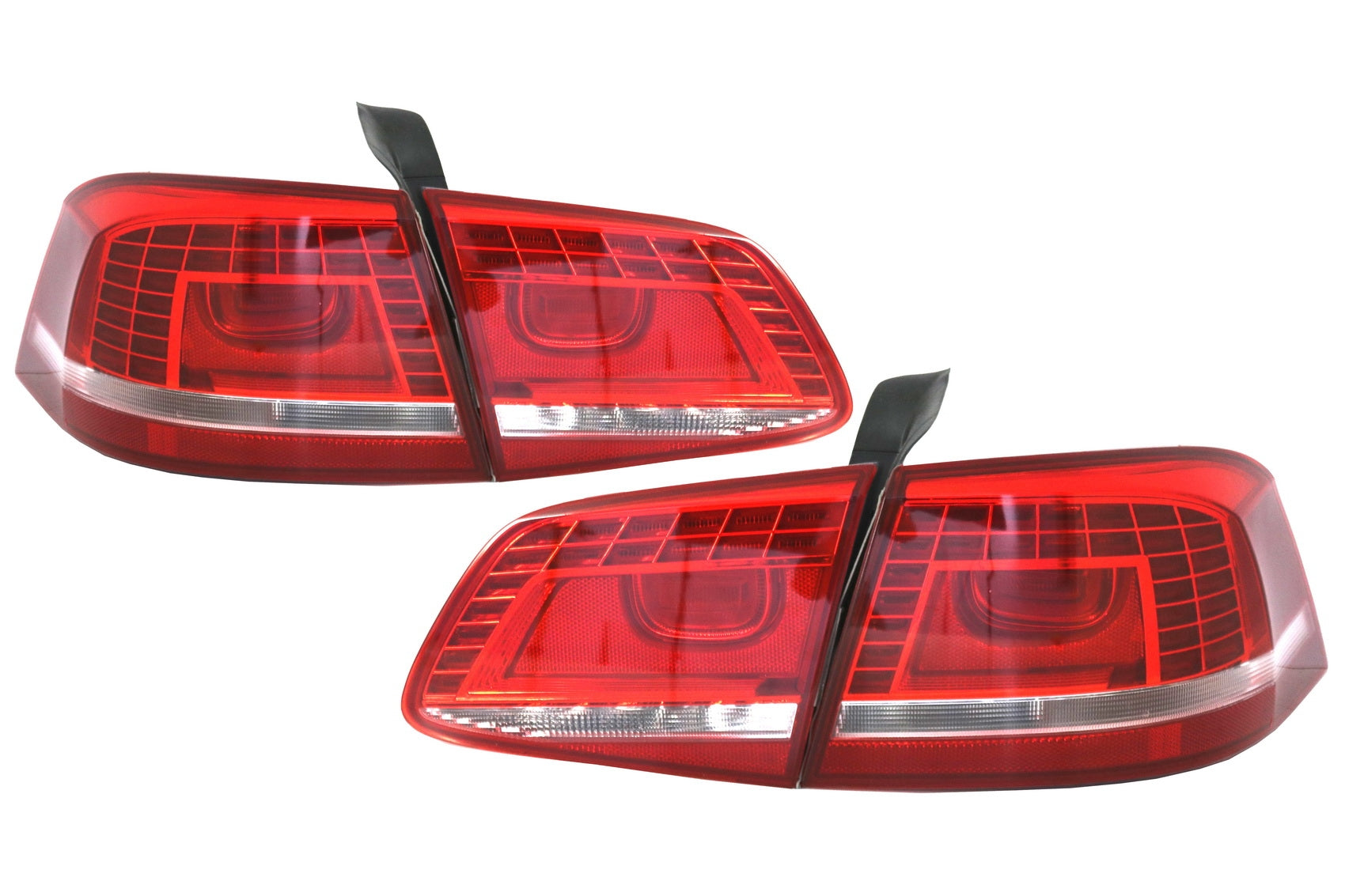 LED Rückleuchten für VW Passat 3C B7 MOPF Limousine 10.2010-10.2014 rot-Weiss CarPartsTuning
