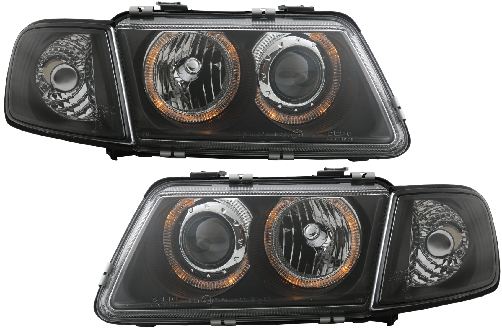 Angel Eyes Scheinwerfer für AUDI A3 8L 09.1996-08.2000 Schwarz LHD RHD Blinker CarPartsTuning