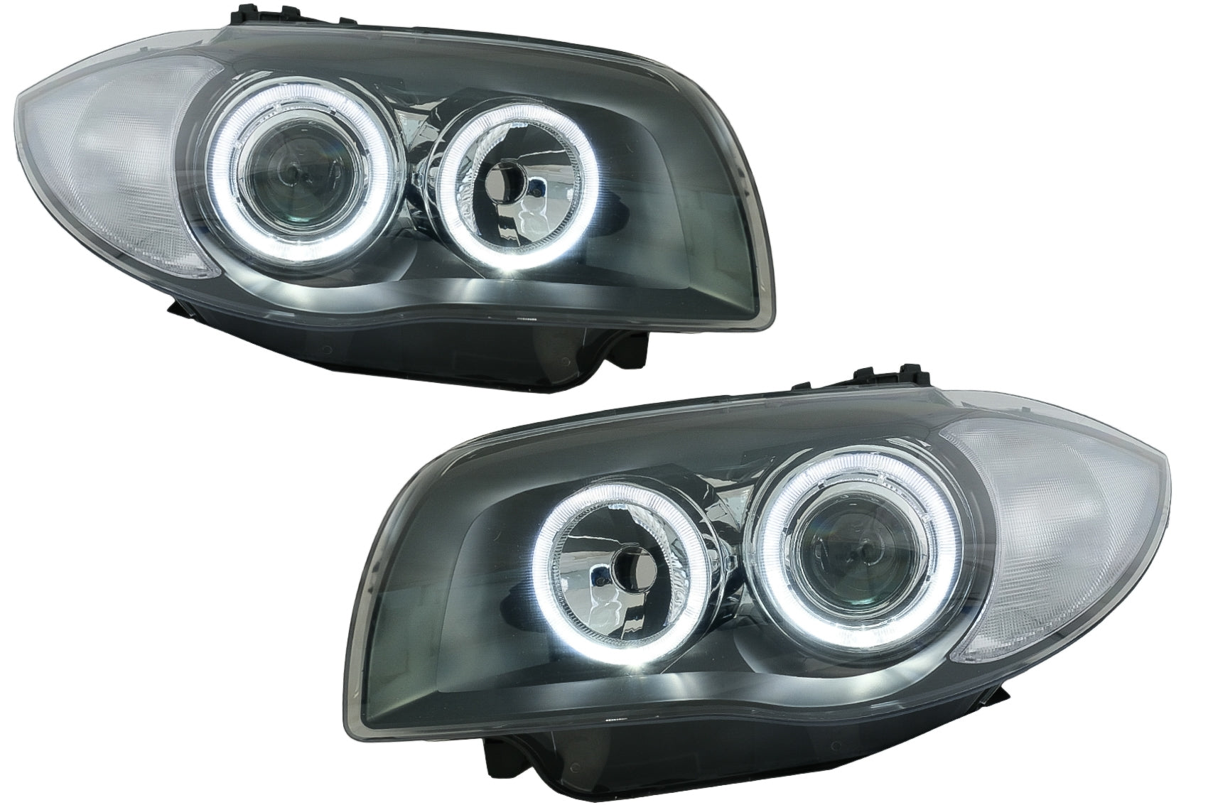 Scheinwerfer Angel Eyes für BMW 1er E81 E82 E87 E88 04-11 2 Halo Felgen CarPartsTuning