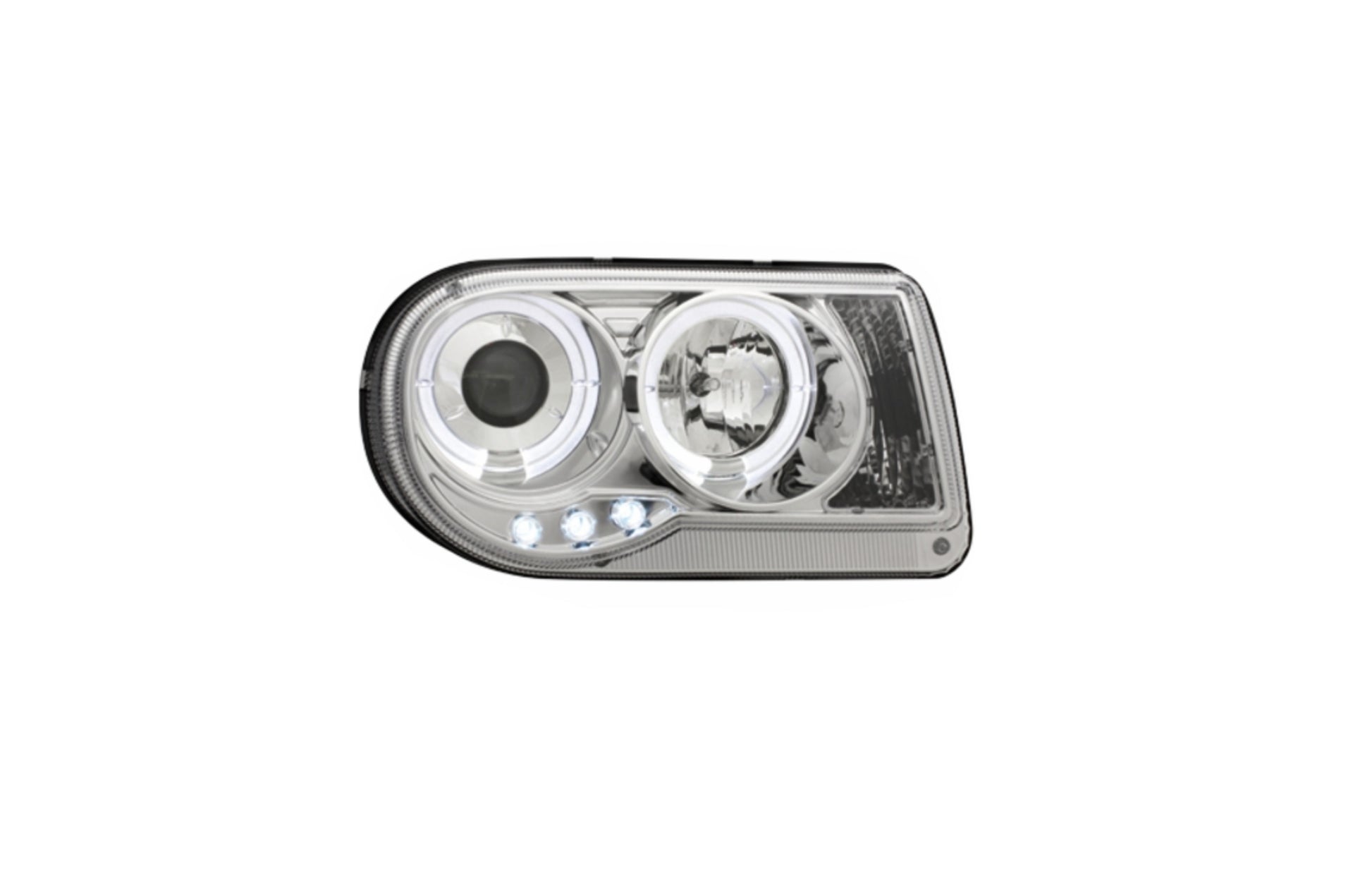 Scheinwerfer für CHRYSLER 300C 2004-2008 Zwei Halo-Felgen Chrom CarPartsTuning