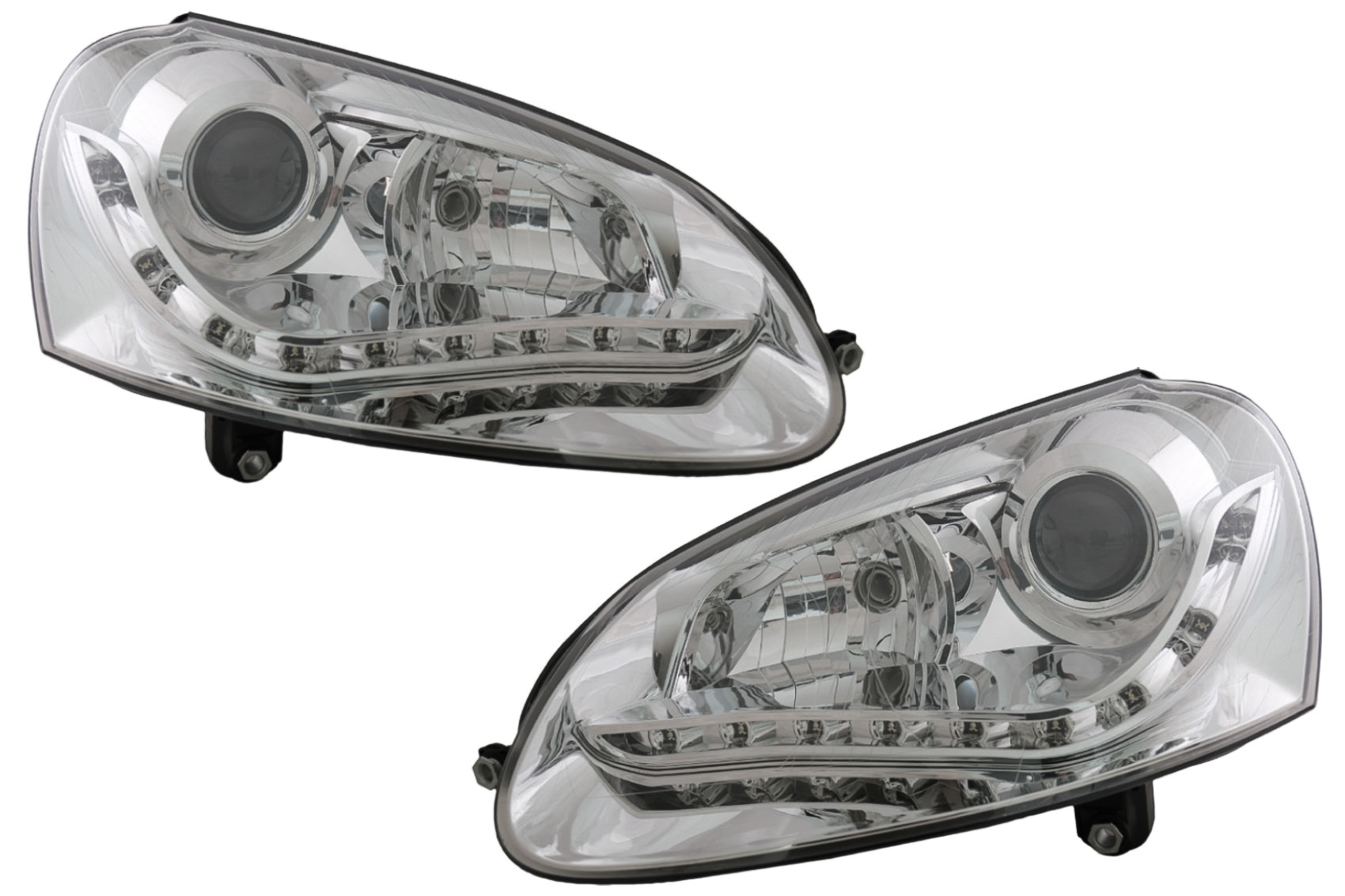 Xenon Scheinwerfer für VW Golf 5 V Jetta III 2003-2009 GTI Look Chrome RHD CarPartsTuning