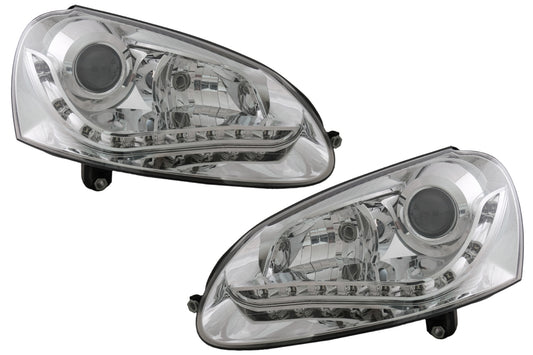 Xenon Scheinwerfer für VW Golf 5 V Jetta III 2003-2009 GTI Look Chrome RHD CarPartsTuning