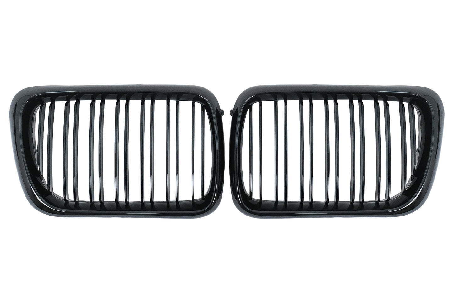 Kühlergrill Nieren Nierengrill für BMW 3er E36 LCI 11.1996–1999 Doppelstreifen Schwarz Glänzend Carpartstuning Austria