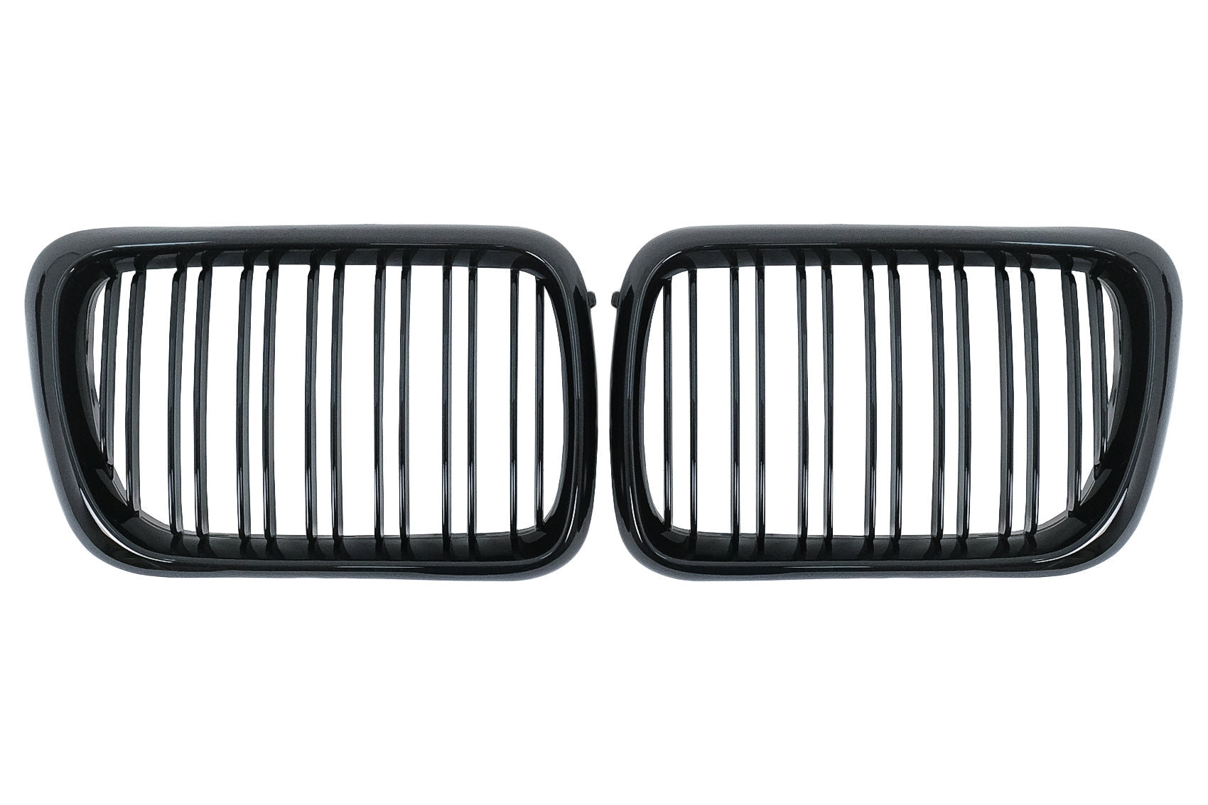 Kühlergrill Nieren Nierengrill für BMW 3er E36 LCI 11.1996–1999 Doppelstreifen Schwarz Glänzend Carpartstuning Austria