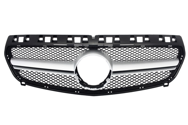 Zentralgrill für Mercedes A-Klasse W176 2012–2015 Design A45 Silber Carpartstuning Austria