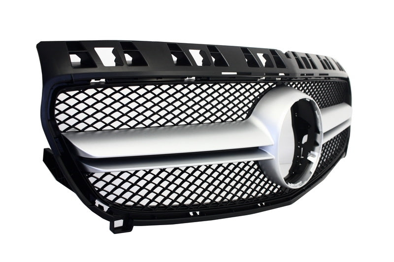 Zentralgrill für Mercedes A-Klasse W176 2012–2015 Design A45 Silber Carpartstuning Austria