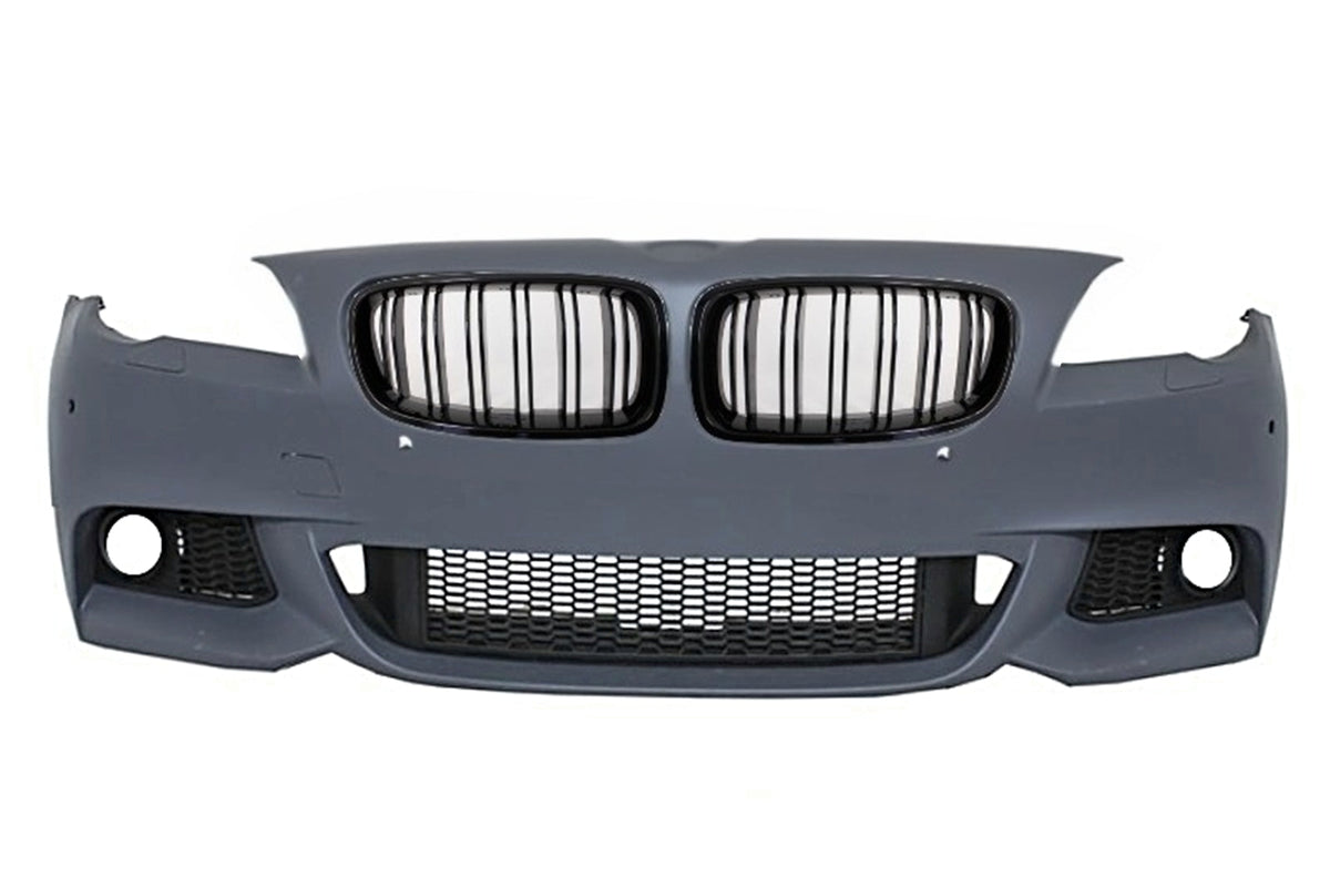 Stoßstange für BMW 5er F10 F11 11-14 M-Technik Design Gitter Doppelstreifen Schwarz Carpartstuning Austria