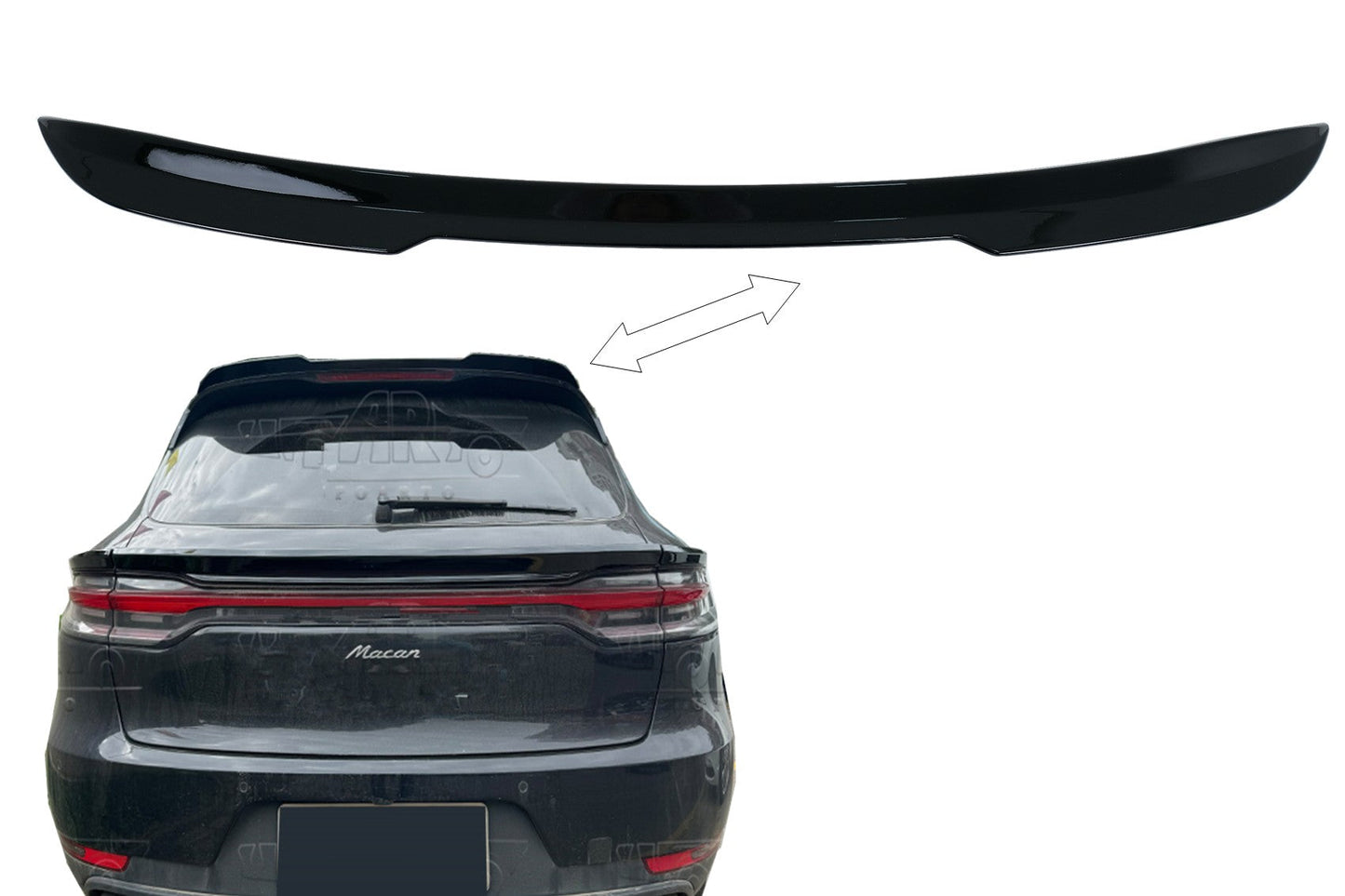 Spoiler Flügel Dachspoiler für Porsche Macan 2014–2021 Glänzend Schwarz Carpartstuning Austria