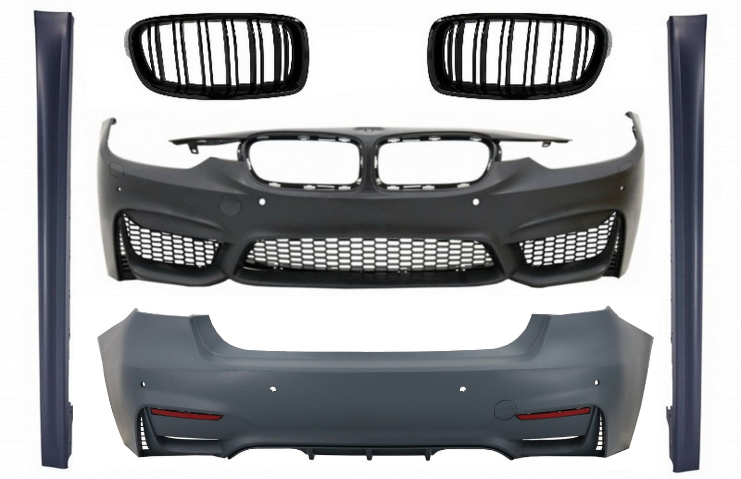 BodyKit für BMW 3er F30 11-15 F30 LCI 16+ Stoßstange Mittelgitter M3 Sport Look Carpartstuning Austria