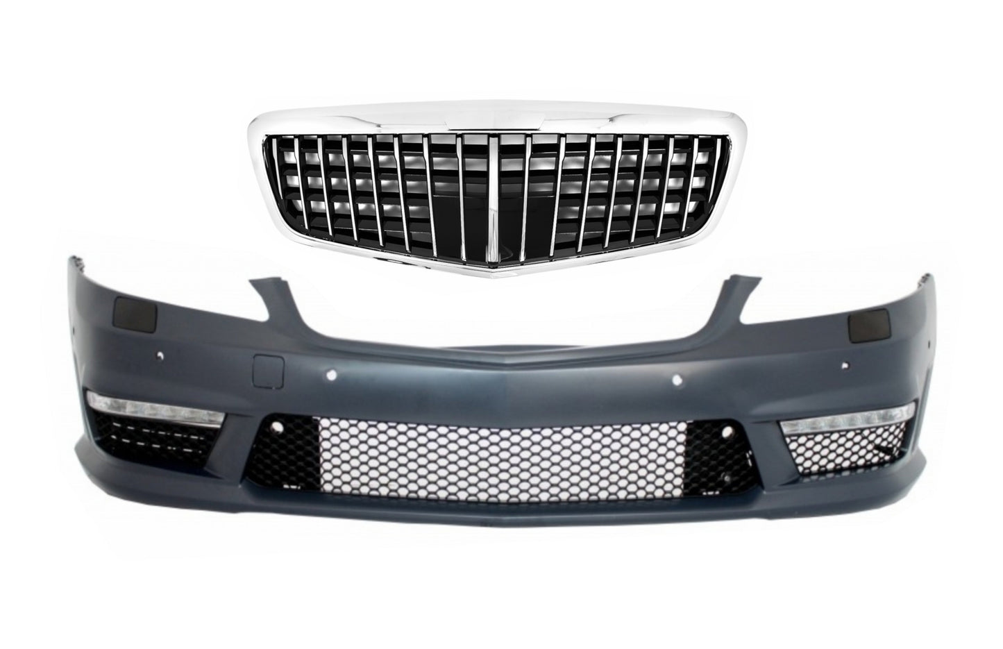 Frontstoßstange für Mercedes S W221 05-12 Einzelrahmen-Frontgrill S63 S65 Look Carpartstuning Austria