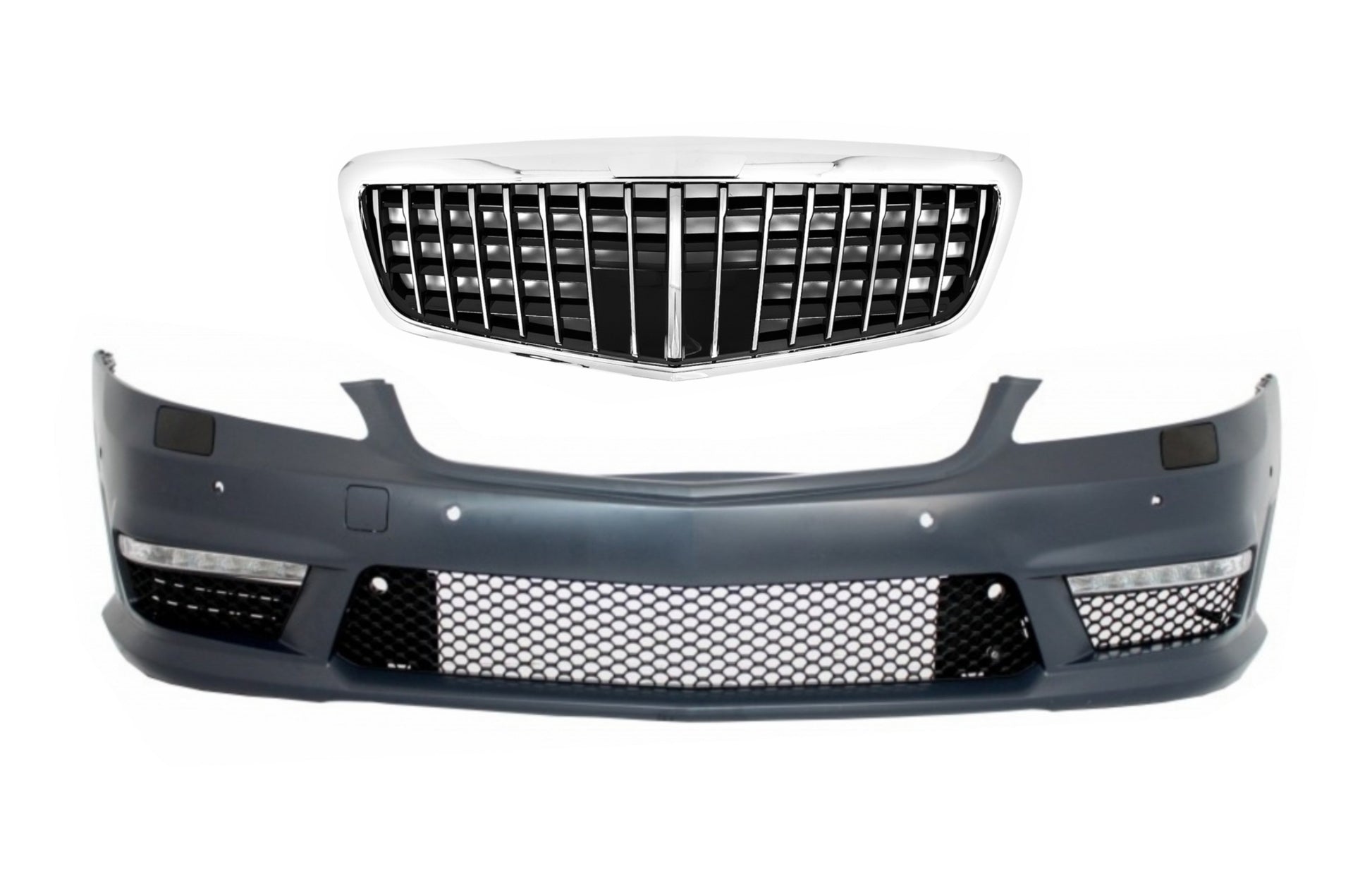 Frontstoßstange für Mercedes S W221 05-12 Einzelrahmen-Frontgrill S63 S65 Look Carpartstuning Austria