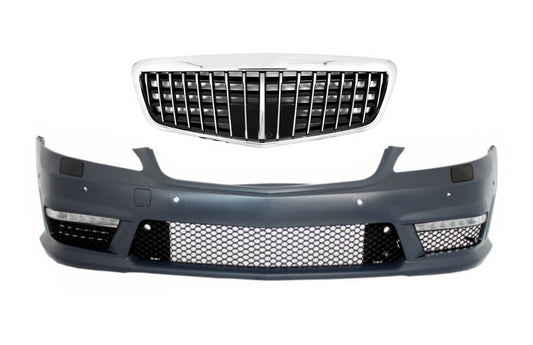 Frontstoßstange für Mercedes S W221 05-12 Einzelrahmen-Frontgrill S63 S65 Look Carpartstuning Austria