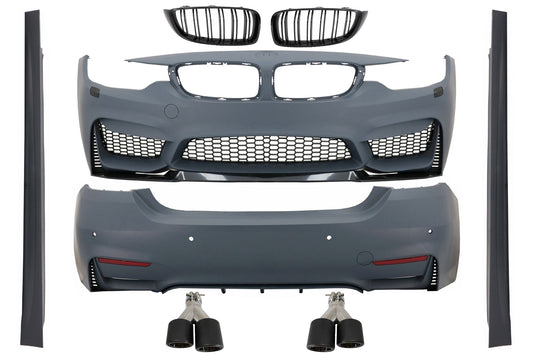 Bodykit für BMW 4 F36 Gran Coupé 13-03.19 M4 Look Gitter Auspuff Tipps Kohlenstoff Carpartstuning Austria