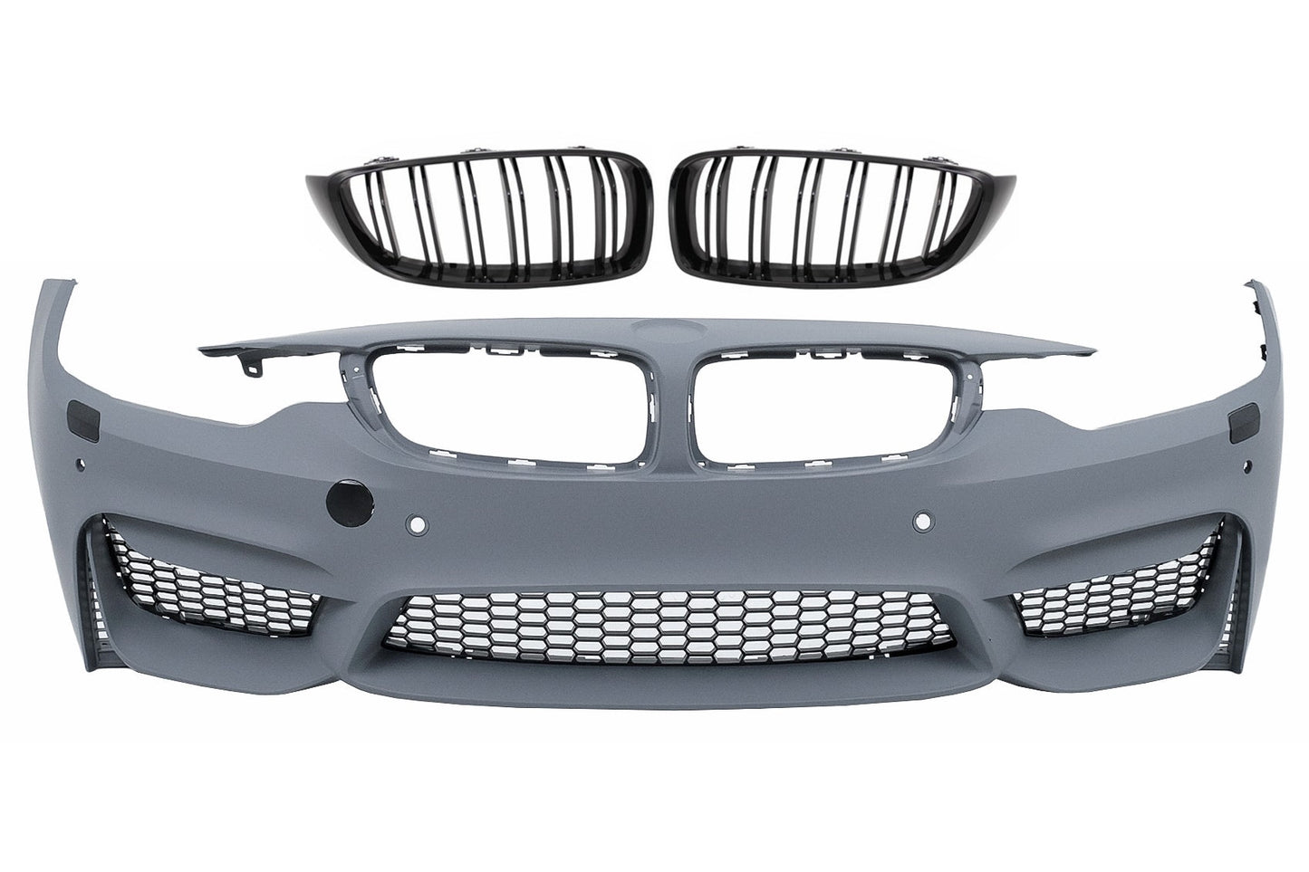 Stoßstange für BMW 4 F32 F33 F36 2013-2017 M4 Look Nierengrill Kühlergrills Schwarz Carpartstuning Austria