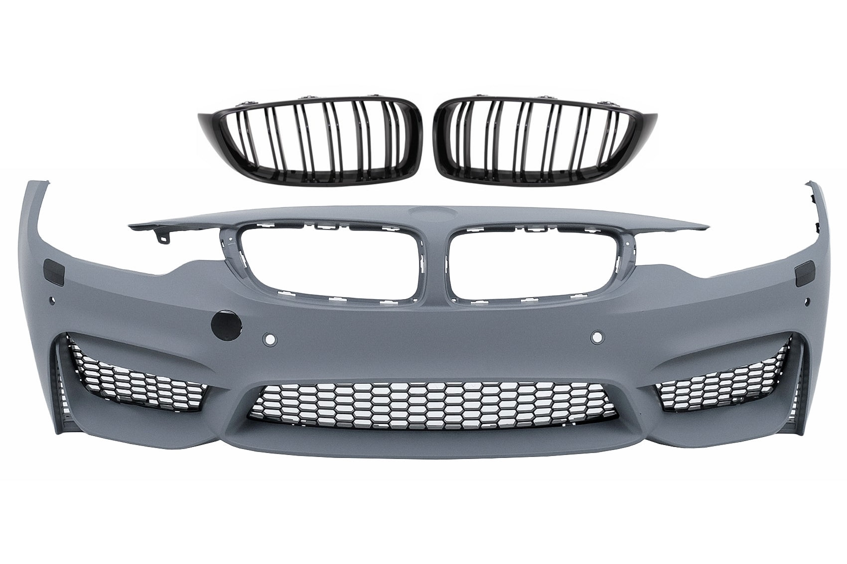 Stoßstange für BMW 4 F32 F33 F36 2013-2017 M4 Look Nierengrill Kühlergrills Schwarz Carpartstuning Austria