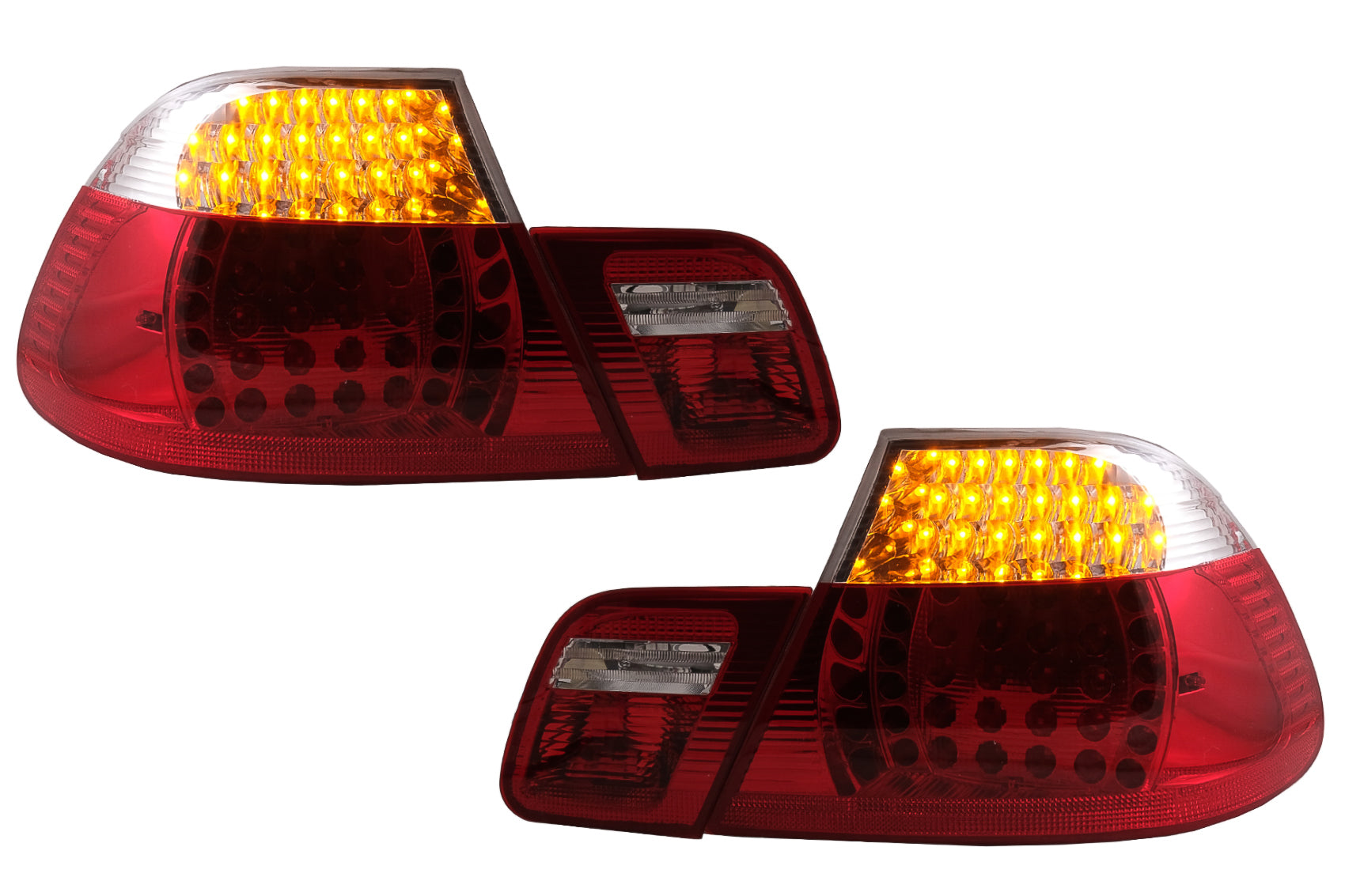 LED-Rücklichter für BMW 3er E46 Coupé ohne Facelift 1999-2003 Rot Klar Carpartstuning Austria
