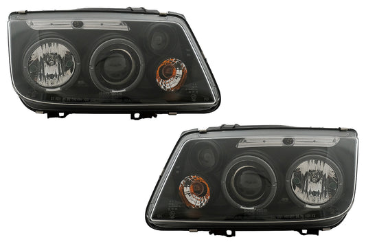 Angel Eyes Scheinwerfer für VW Bora 09.1998-07.2005 Schwarz Halogen Headlights Carpartstuning Austria