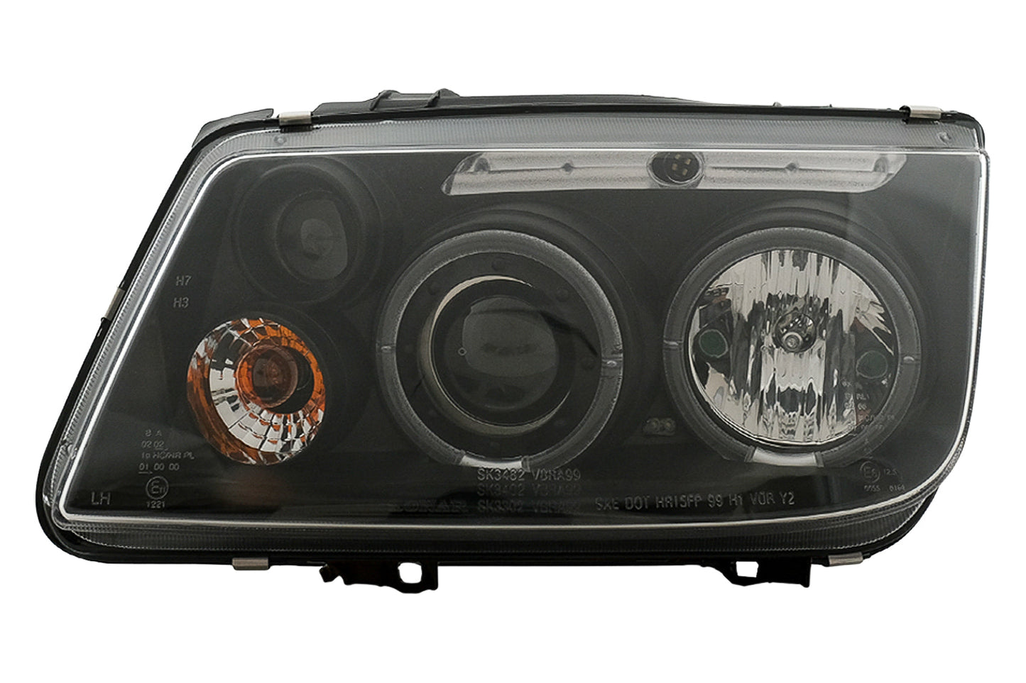 Angel Eyes Scheinwerfer für VW Bora 09.1998-07.2005 Schwarz Halogen Headlights Carpartstuning Austria