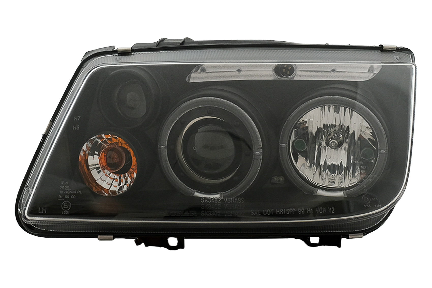 Angel Eyes Scheinwerfer für VW Bora 09.1998-07.2005 Schwarz Halogen Headlights Carpartstuning Austria