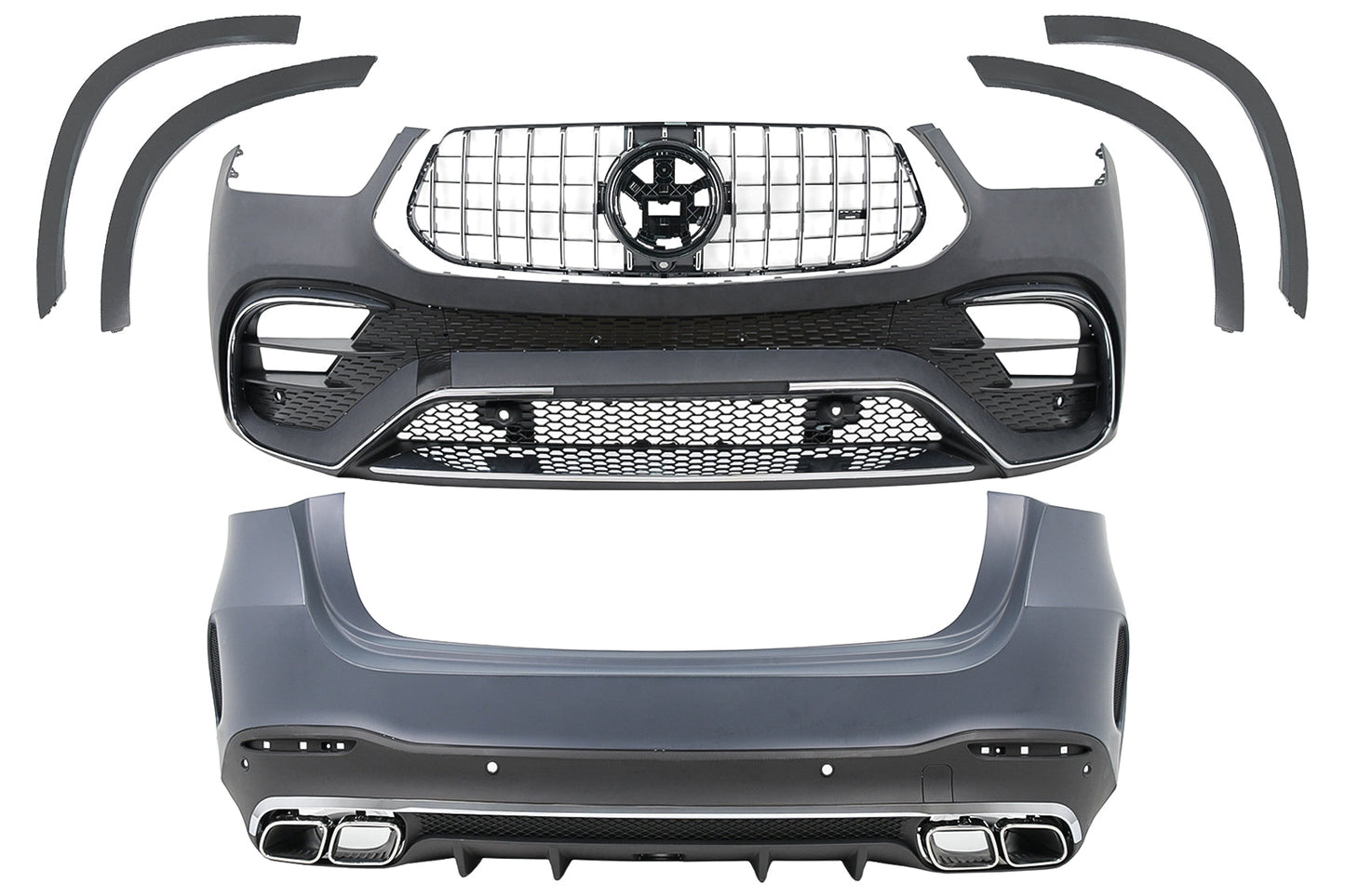 Bodykit für Mercedes GLE W167 SUV 19+ GLE 63S Design Stoßstange Kühlergrill Endrohre Carpartstuning Austria