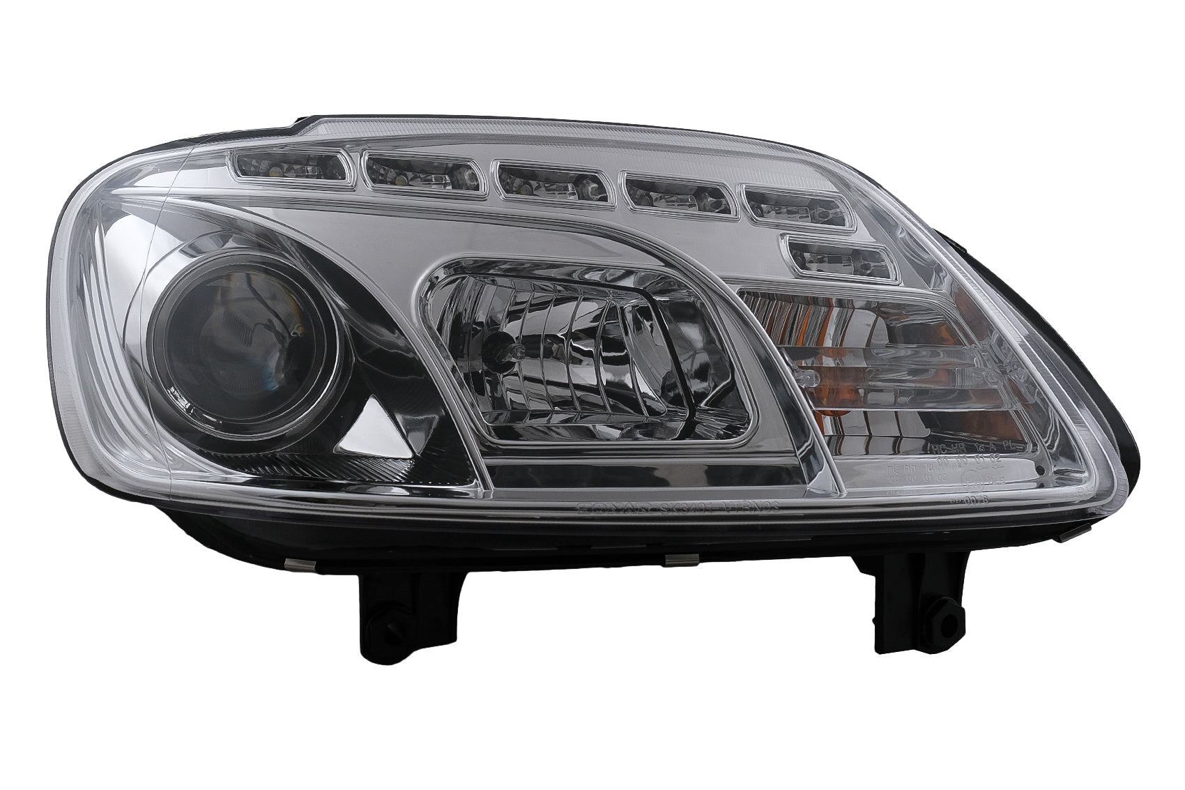 LED DRL Scheinwerfer für VW Touran 1T Caddy 03–06 Chrom Tagfahrlicht Carpartstuning Austria