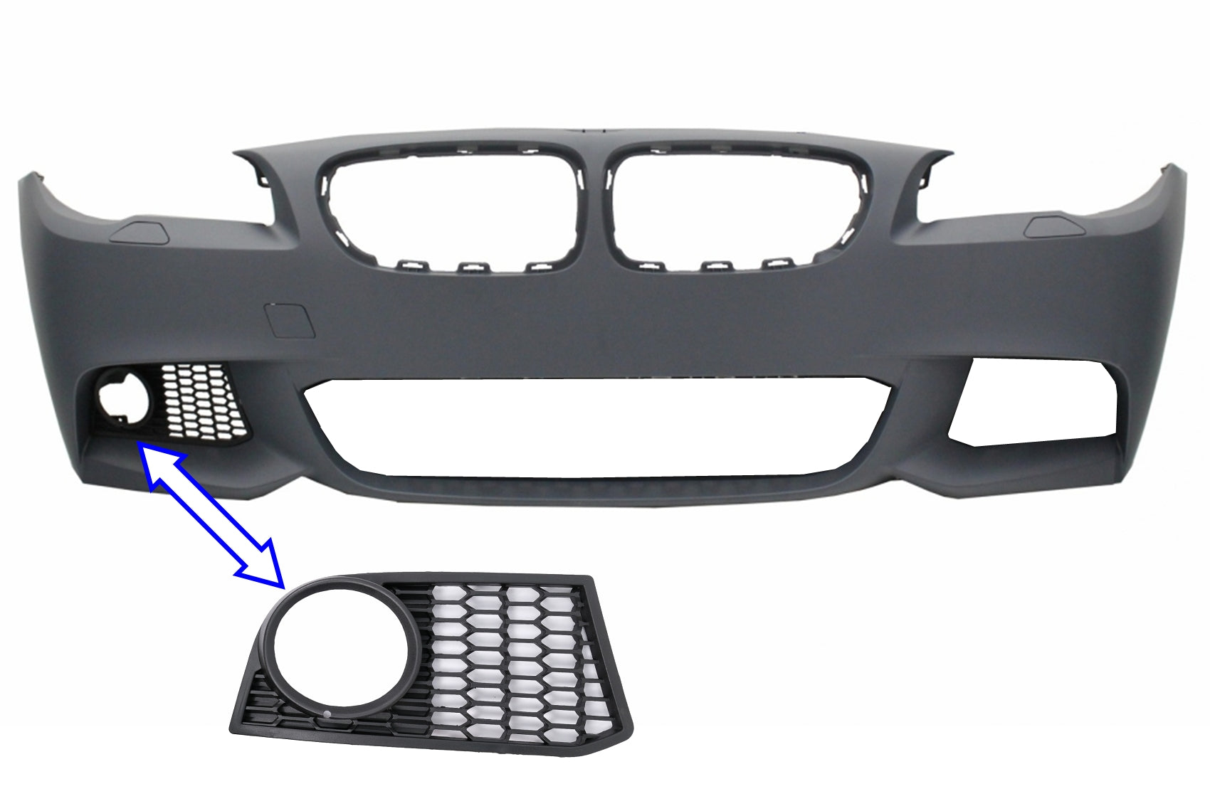 Nebelscheinwerferabdeckung LINKE SEITE für BMW 5 F10 F11 NON-LCI LCI nur für M-Tech-Stoßstange Carpartstuning Austria