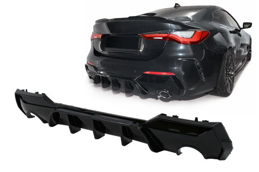 Stoßfänger Diffusor Luftverteiler für BMW 4er G22 G23 M Sport 2020+ Glänzend Schwarz Carpartstuning Austria