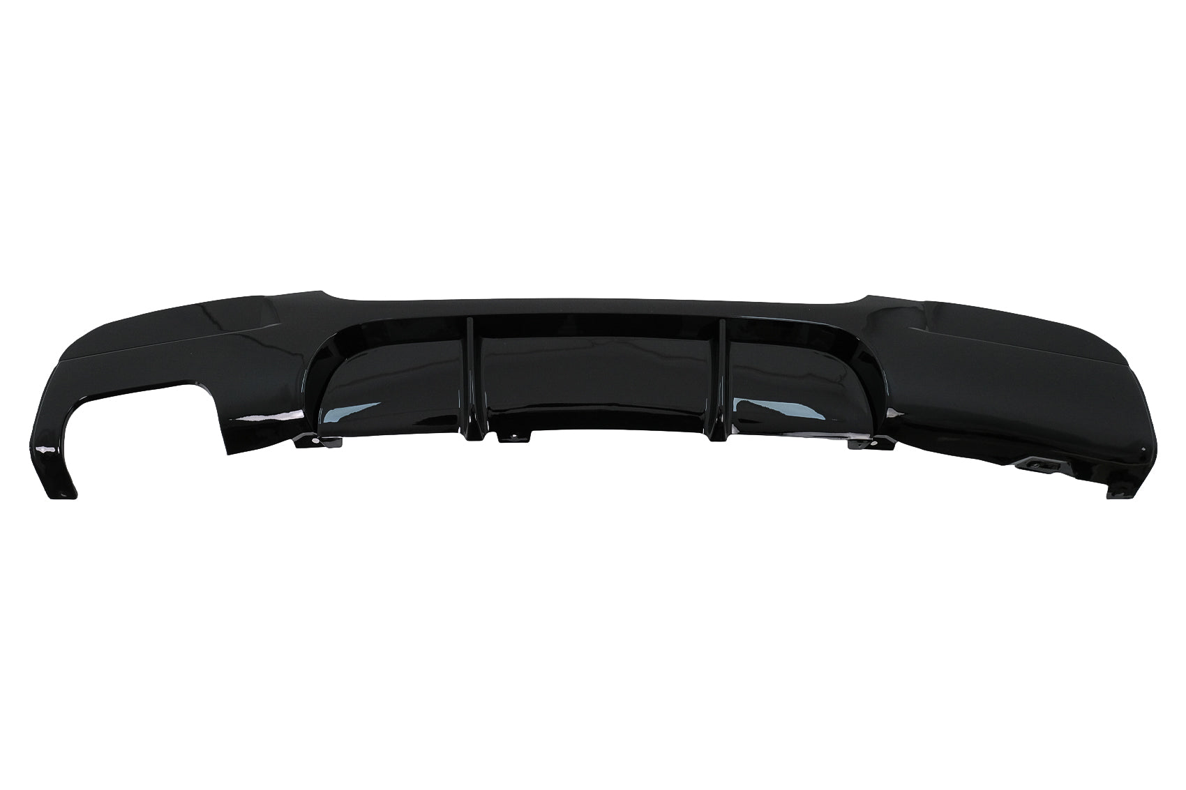 Stoßstange Diffusor Linker Doppelauslass für BMW 3er E90 E91 M Design Schwarz Glänzend Carpartstuning Austria
