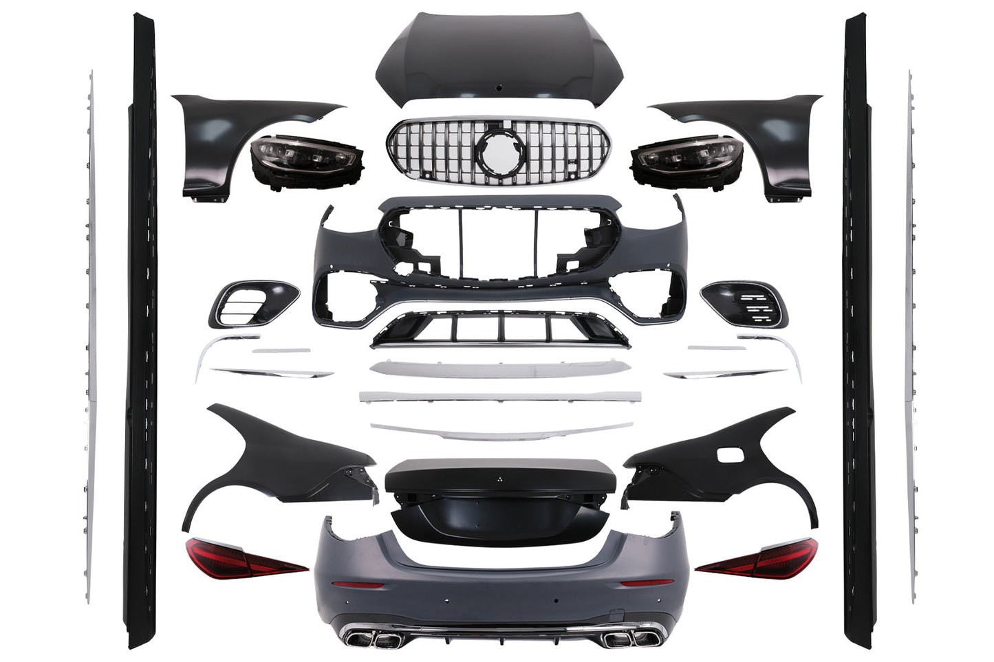 Bodykit für Mercedes S-Klasse W221 05-13 Umbau auf W223 S63 Design Stoßstange Carpartstuning Austria