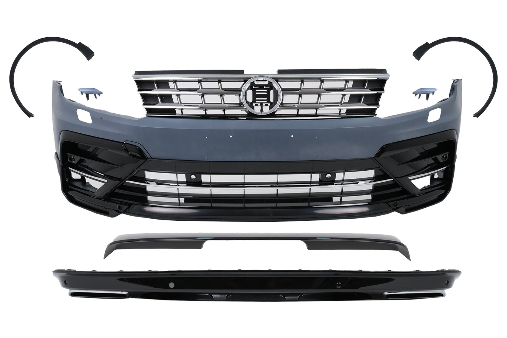 Bodykit Stoßstange für VW Tiguan II Mk2 AD BW 16-19 Kühlergrill Radkästen Diffusor Carpartstuning Austria