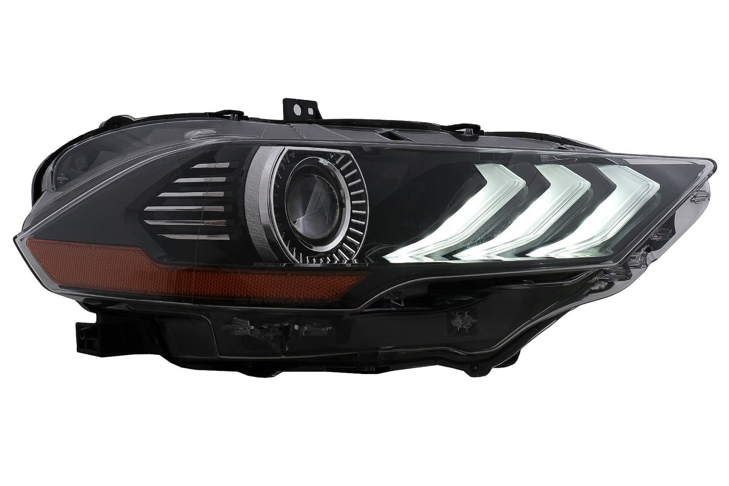 RGB DRL LED Scheinwerfer für Ford Mustang VI Facelift 2018-2022 Schwarz Dynamic Blinker Carpartstuning Austria