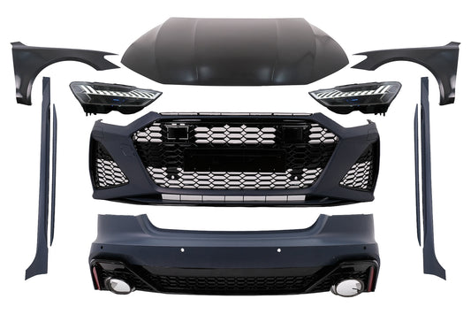 Wide Bodykit für Audi A7 4G MOPF 15-17 Stoßstange Kotflügel Motorhaube Scheinwerfer LED Carpartstuning Austria